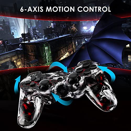 Boowen bežični kontroler za PS3 2 paket, kontroler za Sony PlayStation 3, dvostruka vibracija 6-oslika visokih performansi Motion Sense nadograđeni igrački kontroler, kompatibilan sa PlayStation 3