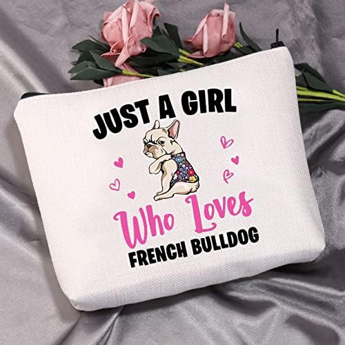 Meikiup smiješno francuski buldog kozmetička torba za kućne ljubimce Pokloni samo djevojka koja voli