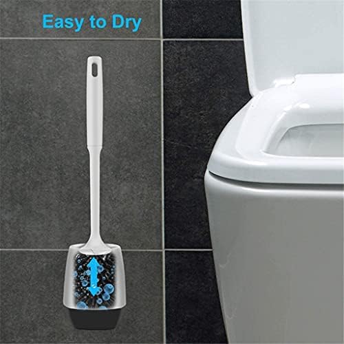 Wionc WC četka i držač za kupaonicu, duboka čista crna silikonska čistač za čišćenje čistač četkica jednostavna suha