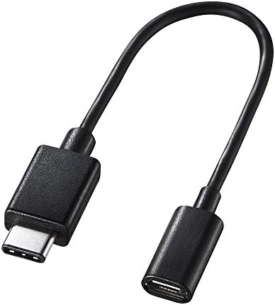 Sanwa opskrbljuju ad-usb25cmcb USB tip-c do USB 2.0 mikro B Adapter adaptera, 0,3 ft, crni