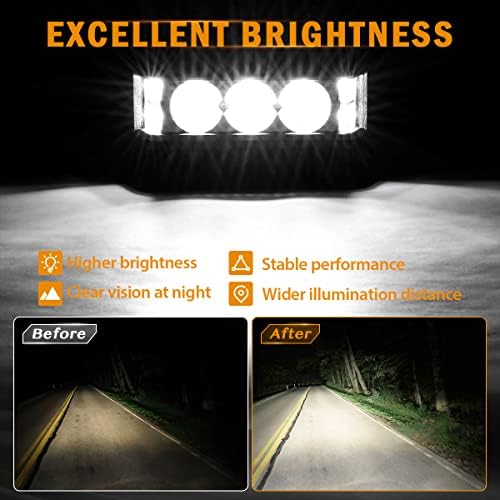 Auxbeam 5-inčna LED svjetlosna traka, Side Shooter Pod svjetla 30w Spot svjetla svjetla za vožnju
