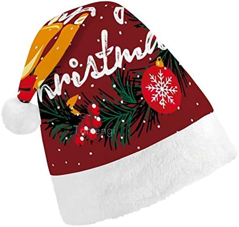 Božić Santa šešir, Sretan Božić zvona Božić šešir za odrasle, Unisex Comfort Božić kape za Novu godinu svečani kostim Holiday Party događaj