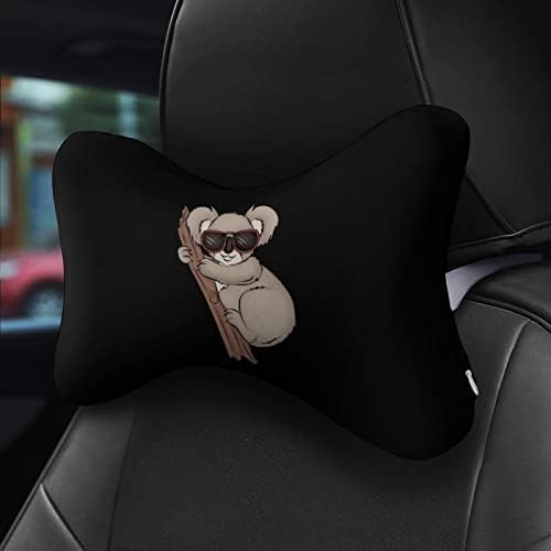 Slatka koala jastuk za automobile 2 kom. Prozračiva glava za glavu Jastuk Univerzalni mekani vrat Podrška za