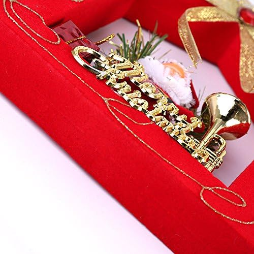 SumacHome dekorativni ručno izrađeni crveni vijenac Santa klauzula spreman da objesi Sretan Božić ukras