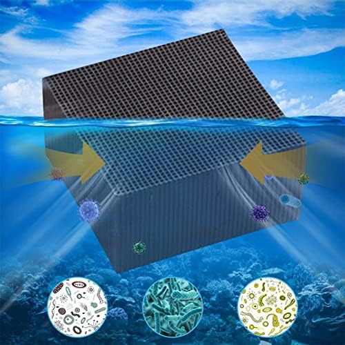 Mekek Filter za akvarijum sa aktivnim ugljem, čistač akvarijuma Cube Honeycomb Structure dezodorans za ugalj