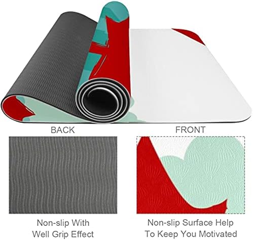 Siebzeh Canada Day Javor Leaf Premium Thick Yoga Mat Eco Friendly Rubber Health & amp; fitnes non
