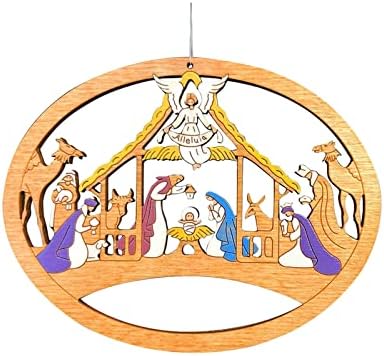 142134 Božićni ukrasi rođenja Isusa šupljeg božićnog drvca Privjesak