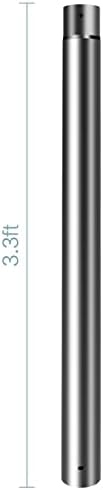 Hykoont stub za ulično svjetlo 3.3 ft visok, Crni Željezni aluminijumski stub, dodatni dodatni stub