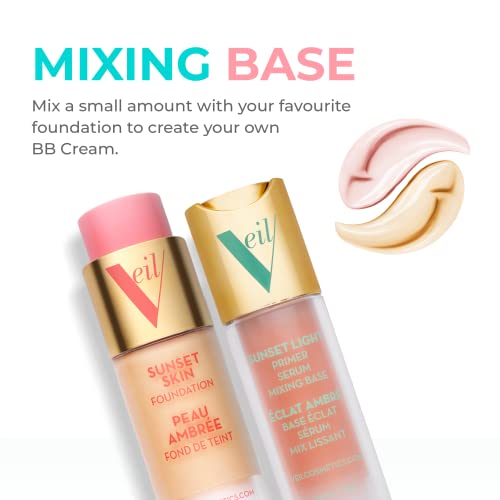 Veil Cosmetics / AutoMatte Matifying Balm & Sunset Light 3-u-1 Primer | Translucent Makeup Blur