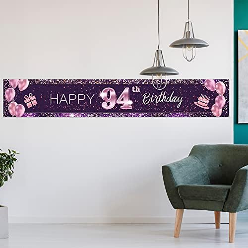 Pakboom Happy 94. rođendan Backdrop Banner navija se do 94 godine ukras za zabavu Potposljedanju