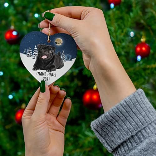 Black Mops pas ukrasi za 2023 božićno drvce personalizovano ime pokloni 2024 Nova godina eve dekoracije