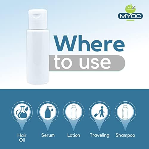 MyoC bijela plastika prazna putna boca s gornjim poklopcem, refleksibilni i višekratni kozmetički spremnici