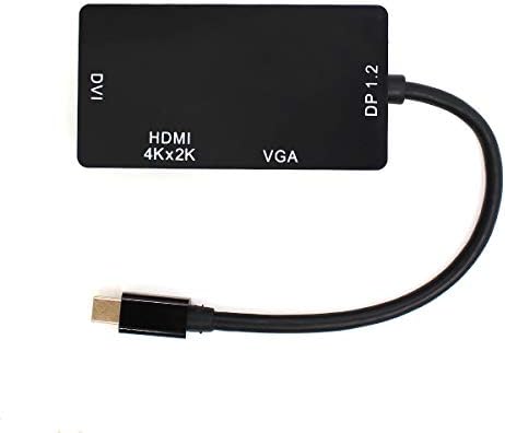HDUNWSTD Mini DisplayPort do HDMI / DVI / VGA adapter CONVERTER kabel, 3-u-1 Mini DP DisplayPort adapter,
