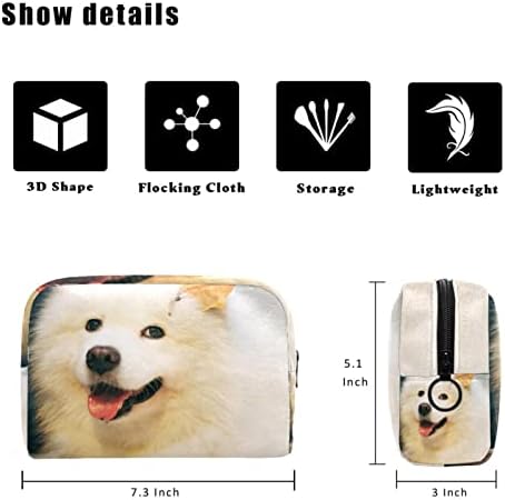 Tbouobt kozmetičke vrećice za žene, torba za šminku Travel Toaletska torba Organizator, životinja Samoyed Dog