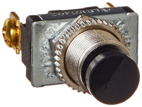 Prekidač sa dugmetom, funkcija isključenog kruga, SPST N. O, plastični Aktuator, 3 ampera na 125/250 VAC