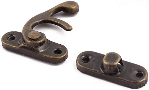 Aexit Home Metalni Ormar Hardver Kineski Vintage Stilu Limeni Prtljažnik Kutija Rezu Hook Lock Bronze