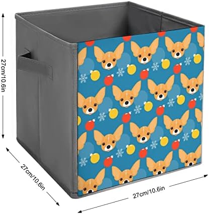Chihuahua psi Kućni ljubimci Sklapljivi skladišni kockice Organizator Trendne kutije za odlaganje tkanine umetnule su ladice za kocke 11 inča