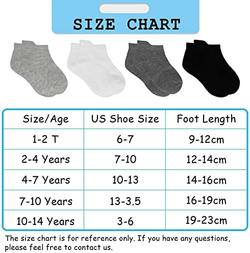 Zerulets Boys Socks Athletic gležnjače Dječje čarape s niskim rezom Djevojke Crna siva bijela 25 pari 1-14 godina