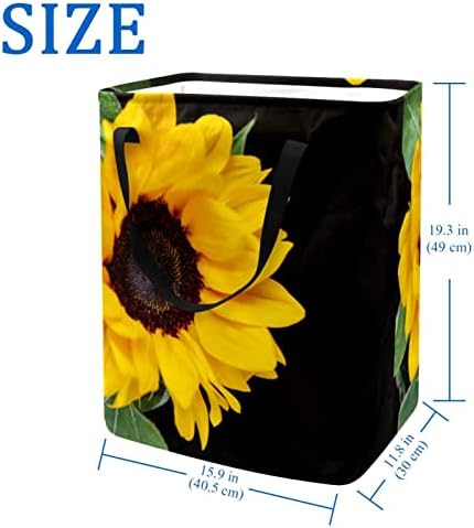 Cvetna kompozicija sa prelepim suncokretovim printom sklopiva korpa za veš, 60L vodootporne korpe