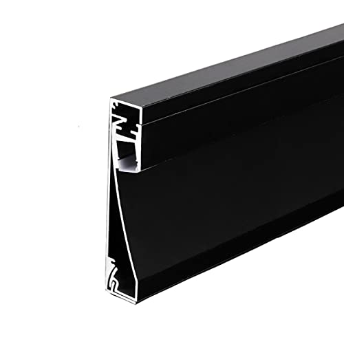 HAMRVL 10-Pack 3.3 ft LED Baseboard Bar Light aluminijumski profil 80mm, LED kanalni difuzor Crni zidni