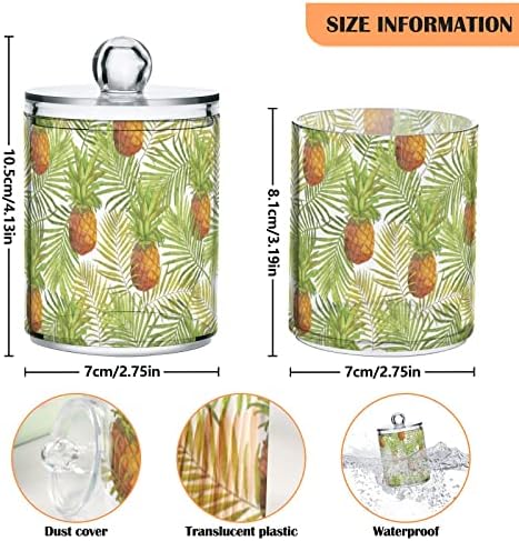 innewgogo ananas 2 Pakovanje pamučni tampon držač kugle Organizator dispenzer plastične prozirne tegle