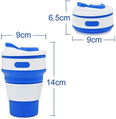 Avavofo Vodena boca prijenosna sklopiva silikonska čaša uvlačiva kafu koja piju silikonska čaša sklopiva