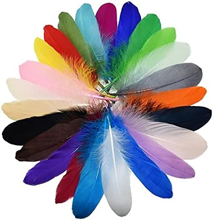 Zamihalaa 10 / 100pcs tvrdi pol guska perje uradi sam perje za izradu nakita Needlework vjenčanje dekoracija šešir Plumas Accessories 13-20cm - Lighe Pink Feathers - 100pcs