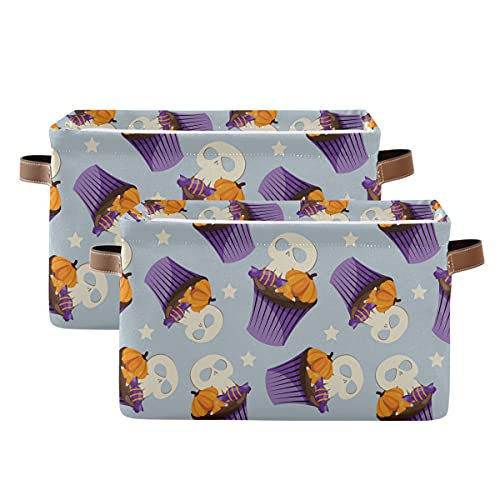 Halloween Sweets Storage Bin Sklopivi s ručkama Pravokutna vodootporna korpa za skladištenje Cube Closet