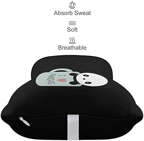 Slatka ljubavna pandas 2pcs Jastuci za automobile prozračne automatsko-dizanje jastuka za glavu