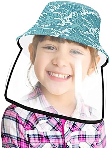 Zaštitni šešir za odrasle sa štitnikom za lice, ribarskom šeširu protiv sunca, japanski opružni tirkizni