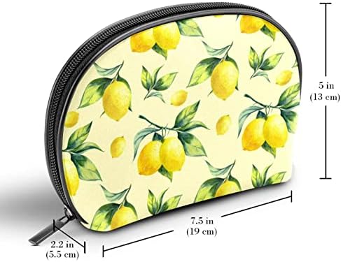 Mala šminkarska torba, patentno torbica Travel Kozmetički organizator za žene i djevojke, limuno žute voće