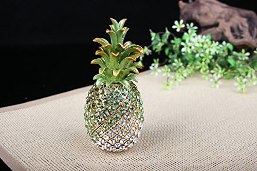 ZNewlook češki kristal nakit u obliku ananasa zlata zlatni ananas kristali vjenčani poklon kutija za