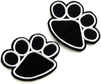 Skup od 2 kom. Mini crne šape ljubitelj psa slatko crtani logotip za šivanje željeza na vezenom aplicijskoj