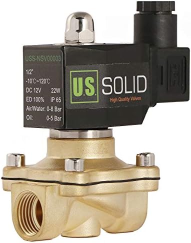 U.S. Solenoidni ventil od mesinga 1/2 12V DC obično zatvoren Vitonsko ulje za vazduh