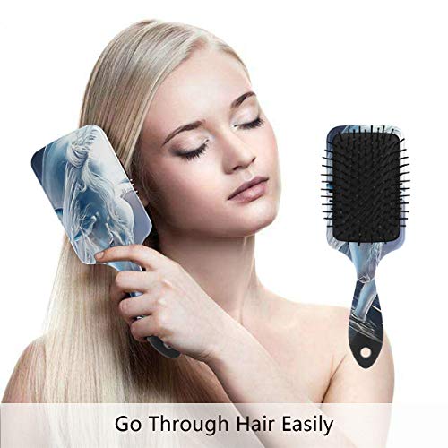 Vipsk Zračni jastuk četkica za kosu, plastična šarena jednoroga, pogodna dobra masaža i antitatska detaljiva četka za kosu za suhu i mokru kosu, gustu, kovrčavu ili ravno