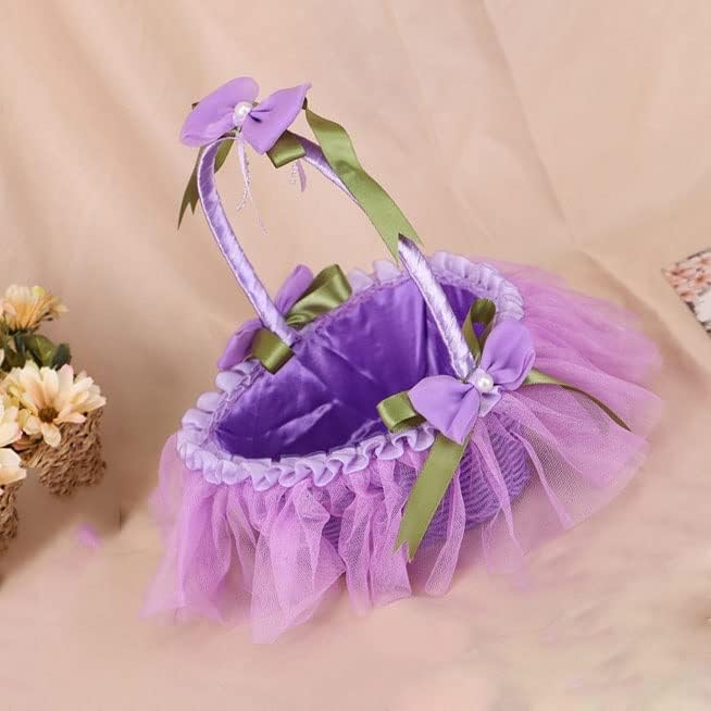 TJLSS vjenčane ručno tkane korpe za cvijeće vjenčane mladenke ručne čipkaste korpe za cvijeće korpa za čuvanje