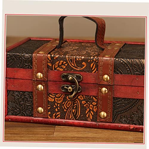 Zerodeko sigurnosna kutija za odlaganje nakita Retro drvena kvadratna kutija za odlaganje poklona kutija