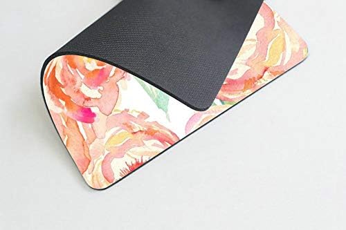 Peach Peony Pravougaonik miša - Mousepad - poklon za nastavnike sa suradom - cvjetni print -