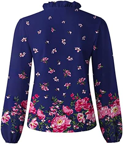 Amikadom Girls s dugim rukavima 2023 odjeća V izrez Graphic Lounge Peplum bluza Tee Jesen ljetni