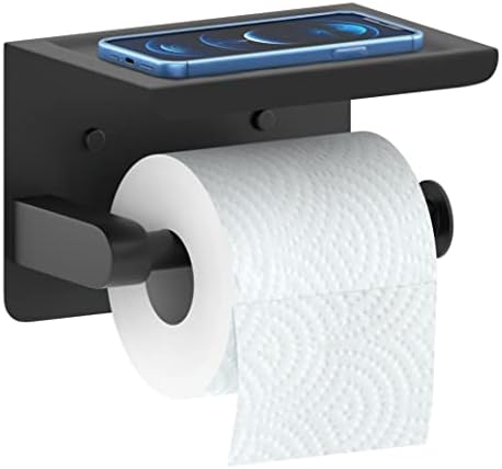 Sayoneyes Matte crni toaletni papir sa policama - premium kvalitet SUS304 mat mat-finiš od nehrđajućeg čelika