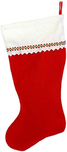 Monogramirani me vezeni početni božićni čarapa, crveno i bijelo filc, inicijalno g