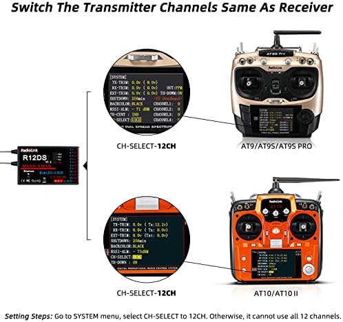 Radioilink R9DS 10 kanala 2,4 GHz RC prijemnik SBUS / PWM Dug domet kontrola za predajnik AT9 / AT9S /