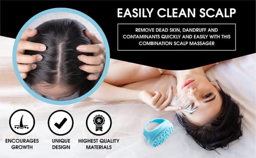 Proizvodi za fraktore za kosu Masažer i šampon Četkica za uklanjanje tušem za tuš - mokra i suha - potiče rast - uključuje 2 glave za uklanjanje masaže