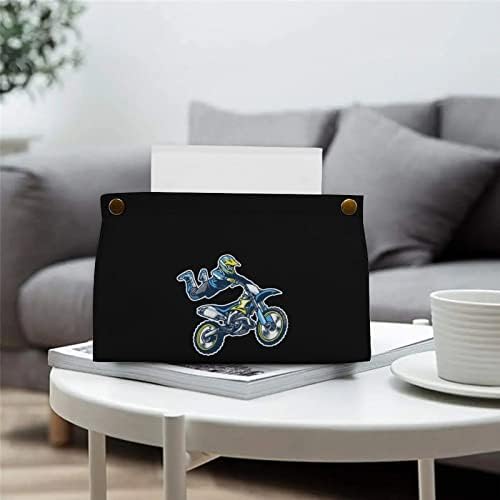 Motocross Rider tkiva kutija za pokrov PU kožnog tkiva držač za držač rektakularne listične tkive Organizator papira
