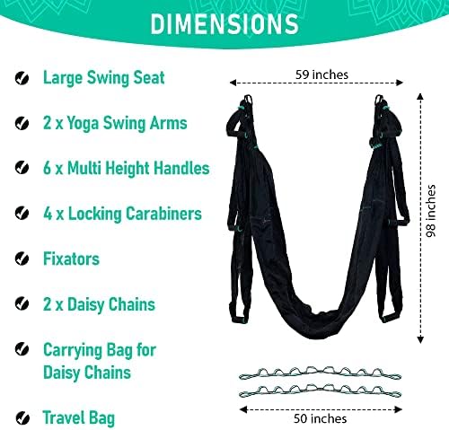 Yoga Swing Pro Premium antenski viseći viseći vitrini Yoga Swing Kit - Acrobat Flying Sling Set