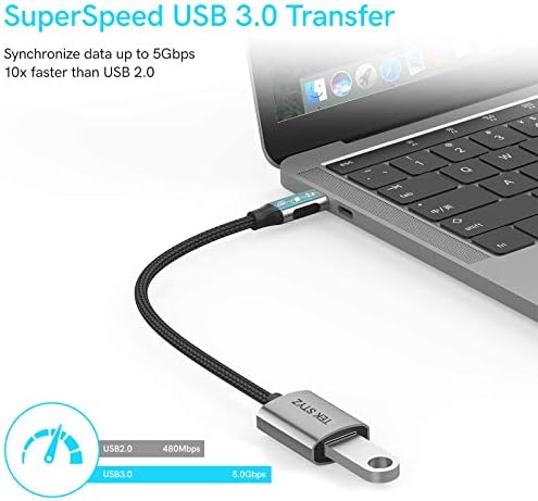 TEK STYZ USB-C USB 3.0 adapter kompatibilan sa vašim oppom K9X OTG Type-C / PD muškim USB 3.0 ženskim