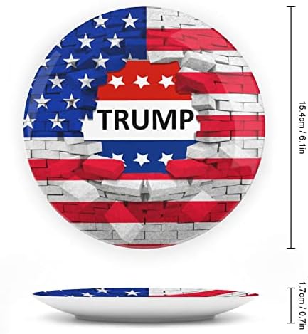Američka američka zastava i Trump Personalizirana kostna Kina Prilagođena keramička ukrasna ploča Početna