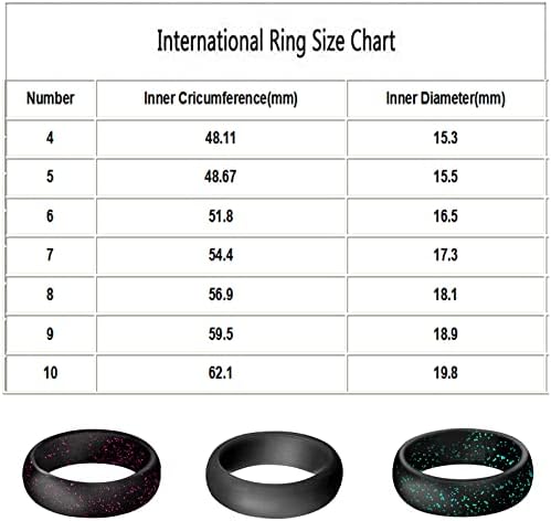 Prstenovi za žene 2023 rođendanski pokloni Silikonski prsten 5,7 mm širok prsten joga prstena sportski
