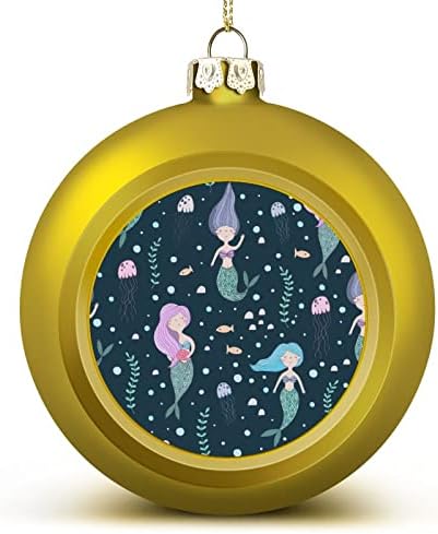 Slatka sirene Božić kugle ukrasi Shatterproof Božić stablo viseći privjesak dekorativni za dom