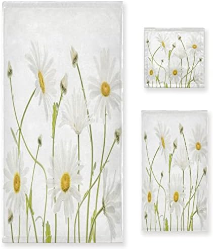 Hateh ručnici za kupanje Rustikal Bijela Daisy ljeto cvijeće Priroda cvjetni luksuzni ručnici Mekani